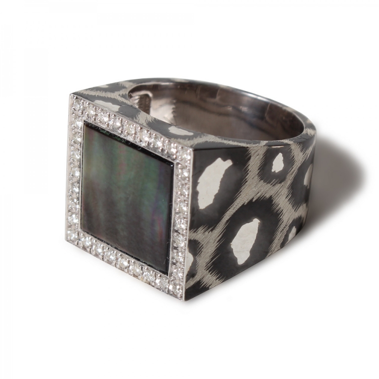Mariangela Ring SV925 -Mother of Pearl Black